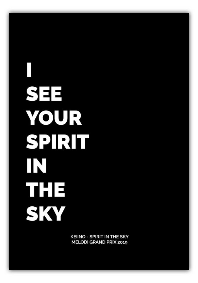 NORDIC WORDS Poster Keiino Spirit in the Sky von NORDIC WORDS