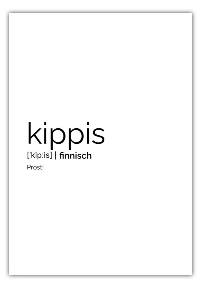 NORDIC WORDS Poster Kippis (Finnisch: Prost) von NORDIC WORDS