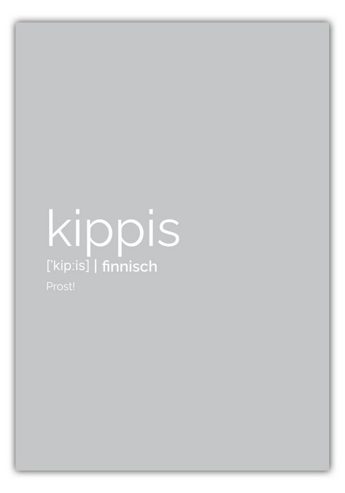 NORDIC WORDS Poster Kippis (Finnisch: Prost) von NORDIC WORDS