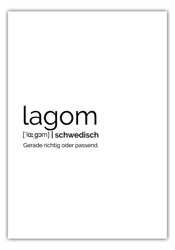 NORDIC WORDS Poster Lagom von NORDIC WORDS