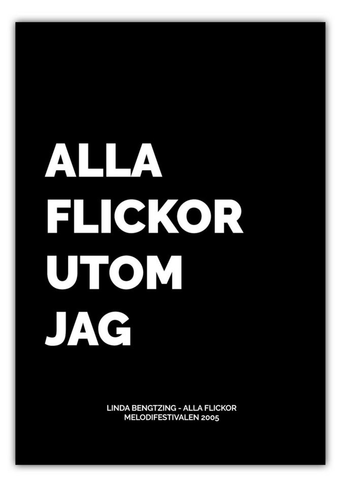 NORDIC WORDS Poster Linda Bengtzing - Alla Flickor von NORDIC WORDS