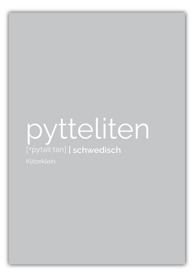 NORDIC WORDS Poster Pytteliten (Schwedisch: Klitzeklein) von NORDIC WORDS