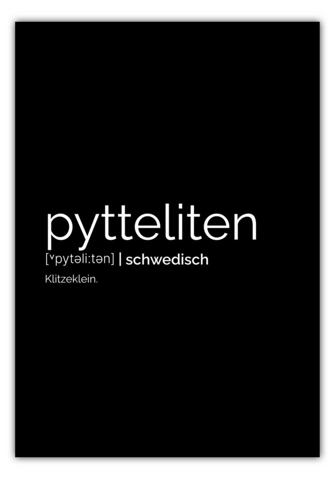 NORDIC WORDS Poster Pytteliten (Schwedisch: Klitzeklein) von NORDIC WORDS