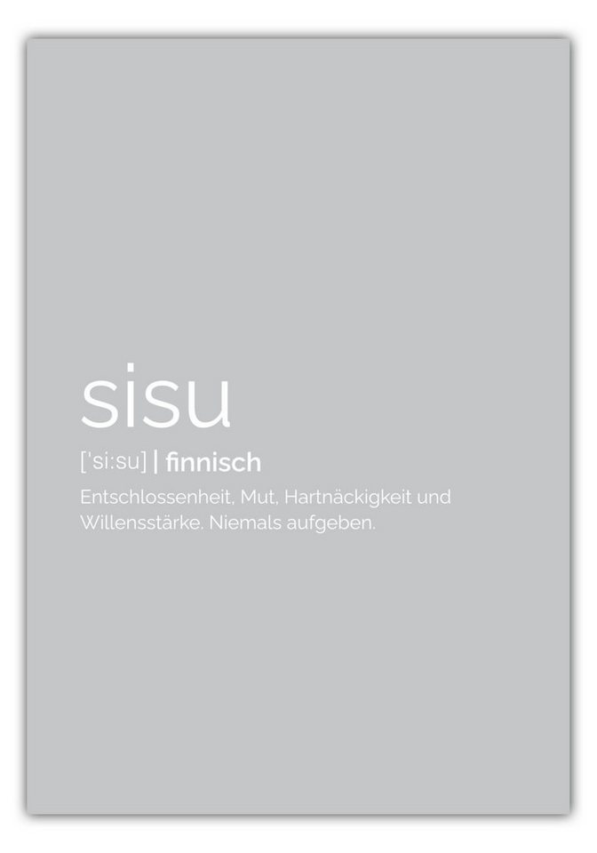 NORDIC WORDS Poster Sisu (Finnisch: Entschlossenheit) von NORDIC WORDS