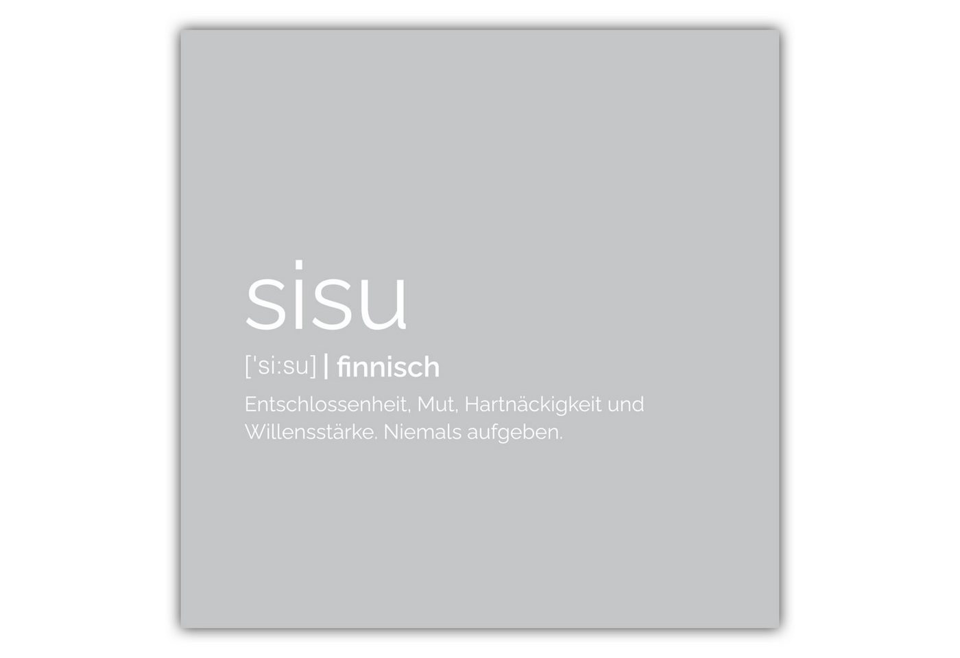 NORDIC WORDS Poster Sisu (Finnisch: Entschlossenheit) von NORDIC WORDS