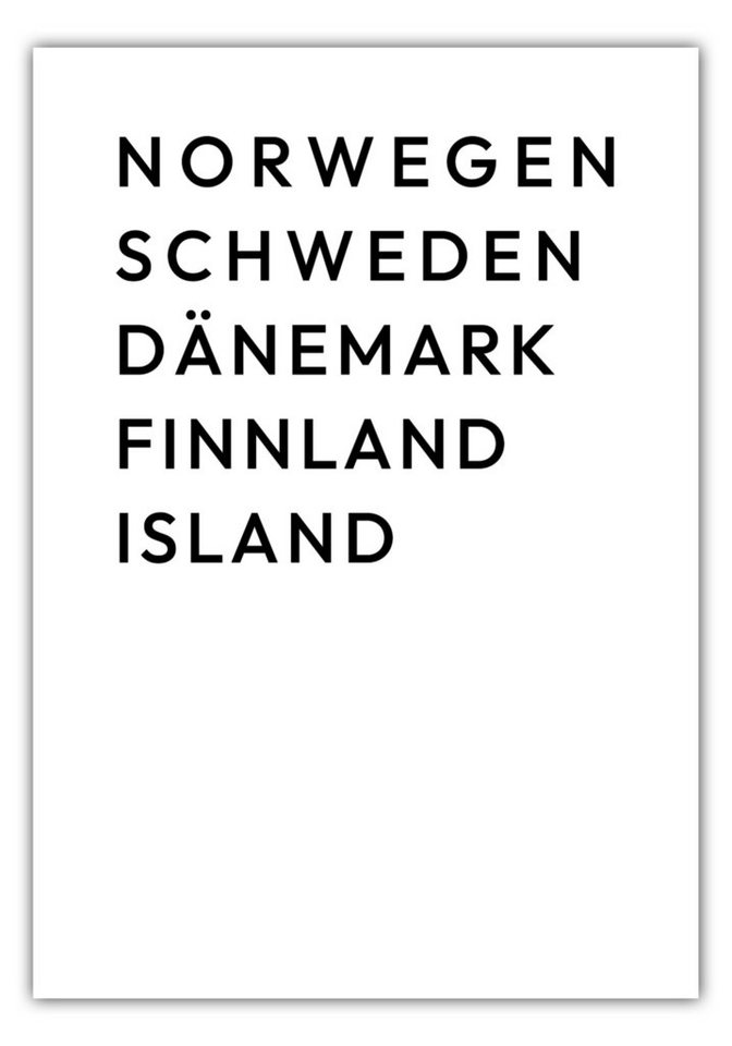 NORDIC WORDS Poster Skandinavische Länder von NORDIC WORDS