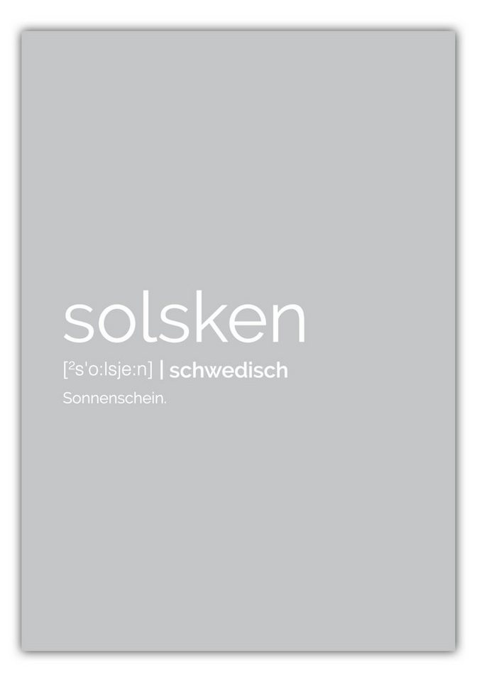 NORDIC WORDS Poster Solsken von NORDIC WORDS