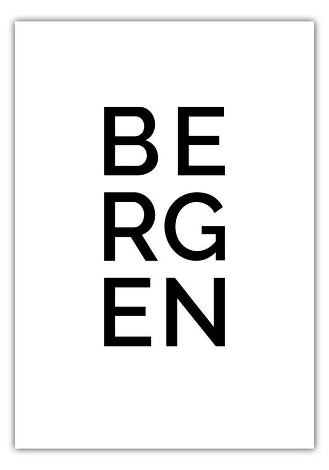 NORDIC WORDS Poster Stadt BERGEN von NORDIC WORDS