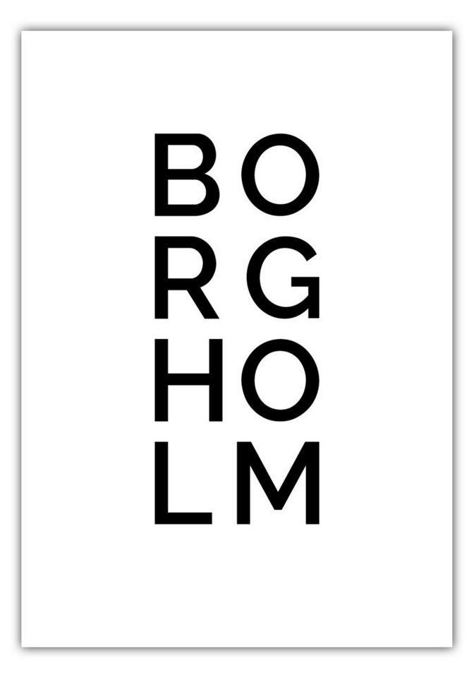 NORDIC WORDS Poster Stadt BORGHOLM von NORDIC WORDS