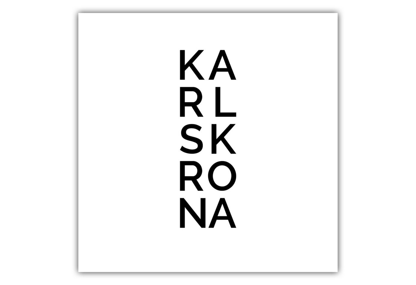 NORDIC WORDS Poster Stadt KARLSKRONA von NORDIC WORDS