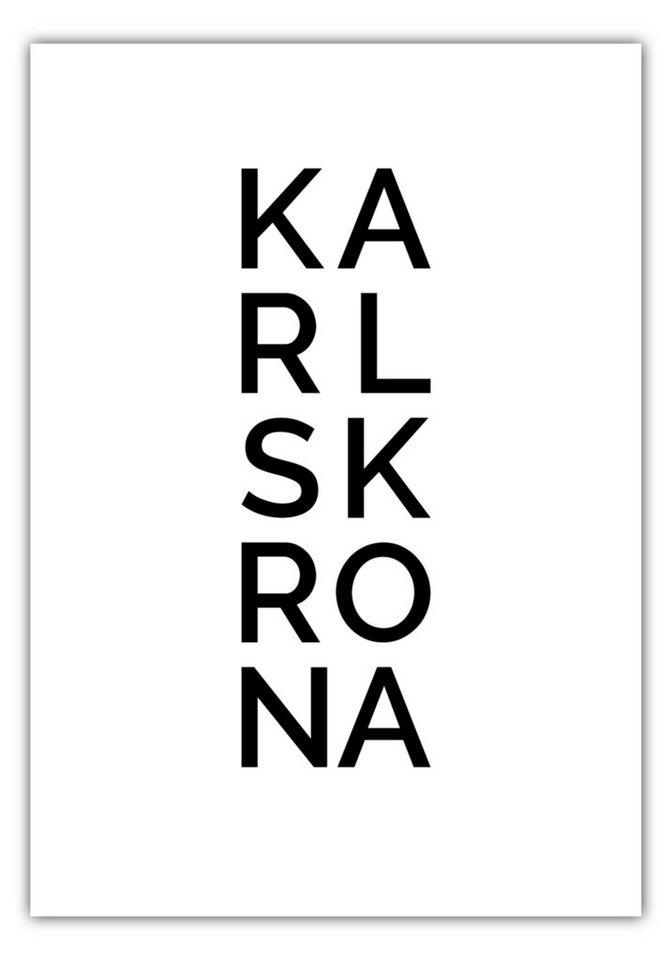 NORDIC WORDS Poster Stadt KARLSKRONA von NORDIC WORDS