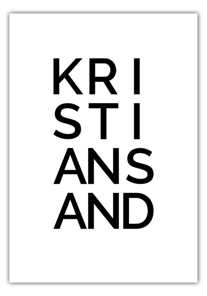 NORDIC WORDS Poster Stadt KRISTIANSAND von NORDIC WORDS