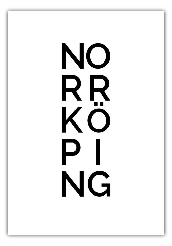NORDIC WORDS Poster Stadt NORRKÖPING von NORDIC WORDS