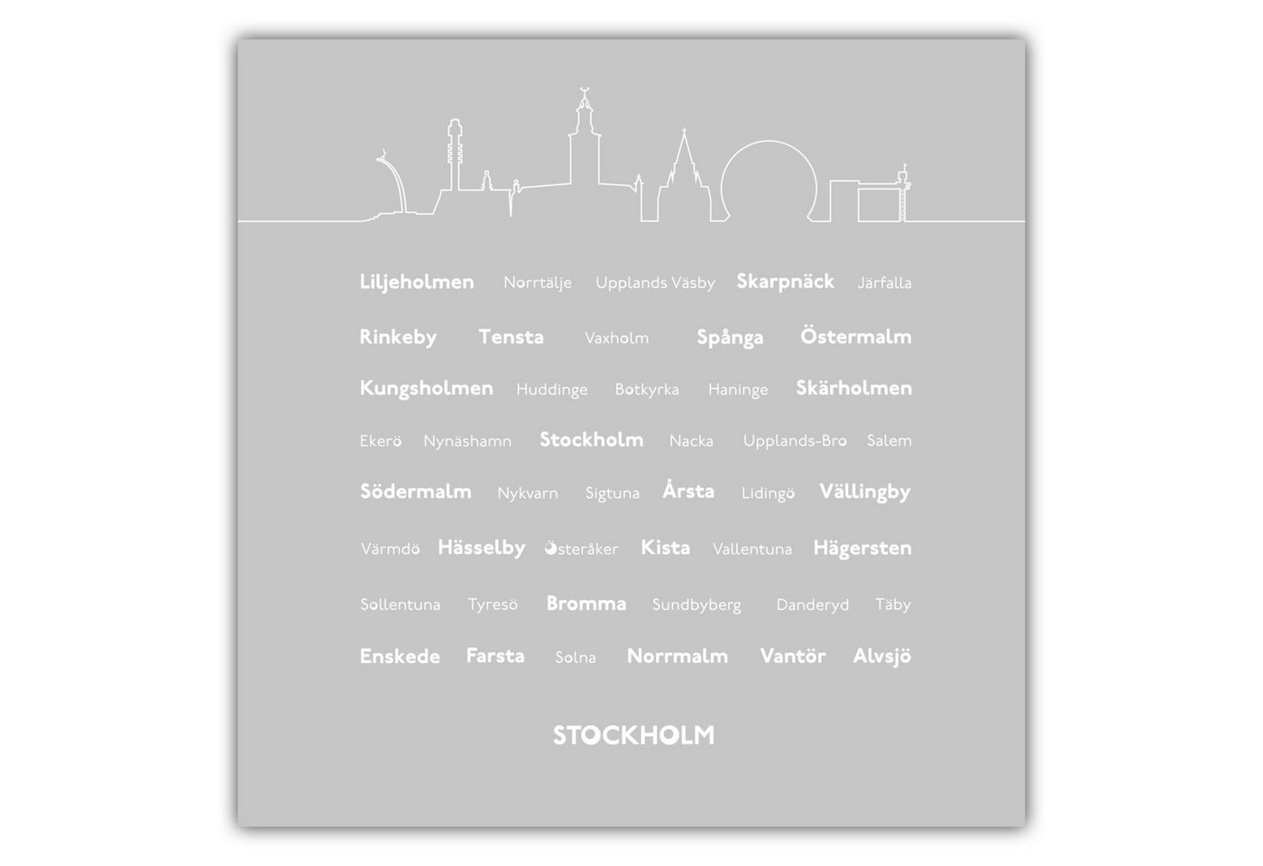 NORDIC WORDS Poster Stockholmer Vororte #2 von NORDIC WORDS