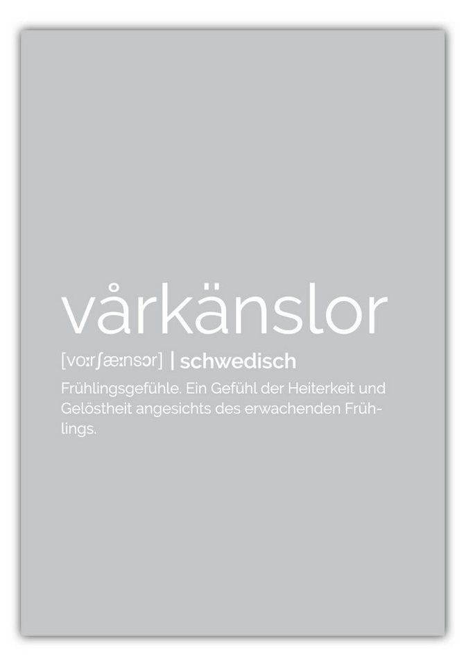 NORDIC WORDS Poster Vårkänslor von NORDIC WORDS