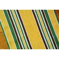 Exzellent Gemachte Vintage 1990S Unbenutzte Handgemachte Handgewebte Grün/Gelb Braun Beige Leinen Tischdecke Läufer Mit Gestreiftem Muster Exzellent Gemachte Vintage 1990S Unbenutzte Handgemachte Handgewebte Grün/Gelb Braun Beige Leinen Tischdecke Läufer Mit Gestreiftem Muster von NORDICARTLINENS
