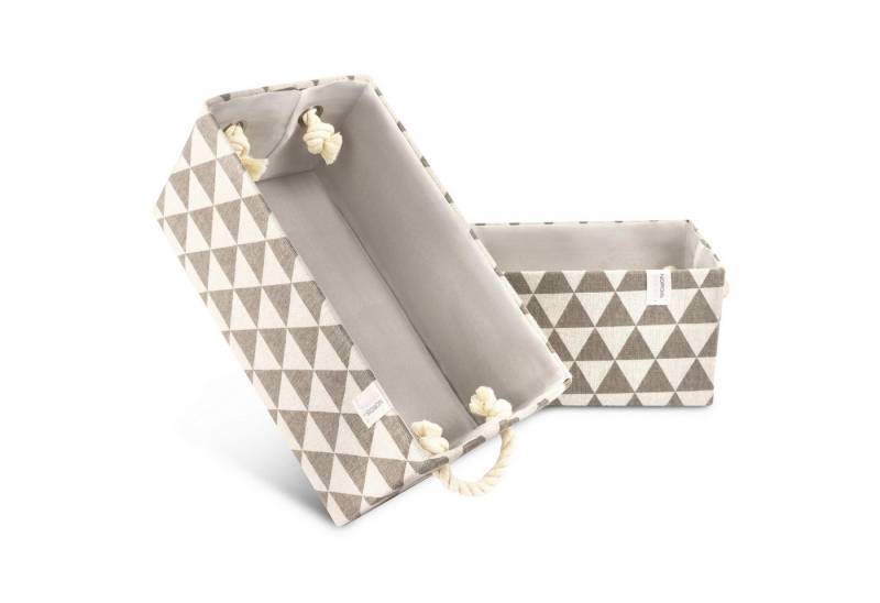 NORDIS DESIGN Aufbewahrungsbox Set "Niclas" aus elegantem Baumwollgemisch im 2er- oder 3er Set, Faltbar von NORDIS DESIGN