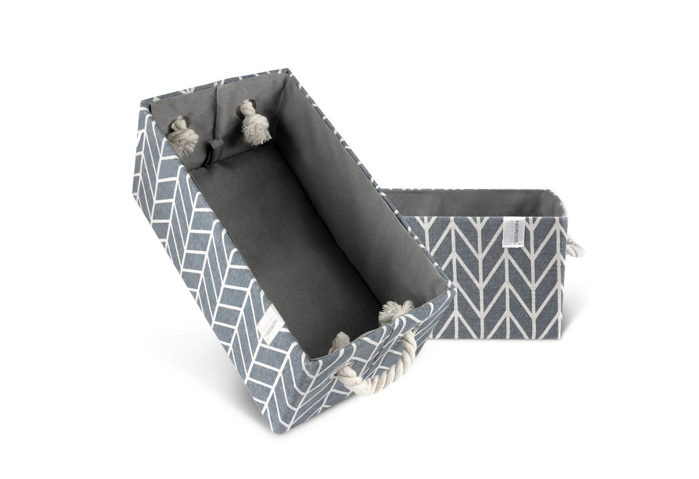 NORDIS DESIGN Aufbewahrungsbox Set "Niclas" aus elegantem Baumwollgemisch im 2er- oder 3er Set, Faltbar NORDIS DESIGN Aufbewahrungsbox Set "Niclas" aus elegantem Baumwollgemisch im 2er- oder 3er Set, Faltbar von NORDIS DESIGN