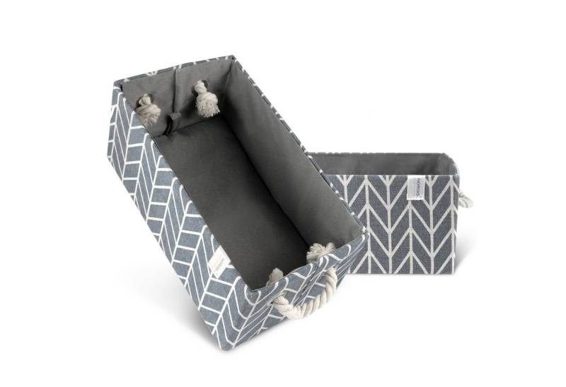 NORDIS DESIGN Aufbewahrungsbox Set "Niclas" aus elegantem Baumwollgemisch im 2er- oder 3er Set, Faltbar von NORDIS DESIGN
