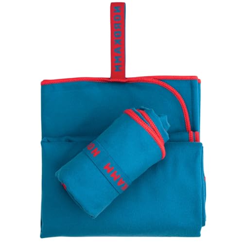 NORDKAMM® Oeko TEX Mikrofaser Handtuch Set, groß oder klein, Microfaser Handtücher schnelltrocknend, geeignet als Microfaser Badetuch groß, Reisehandtuch oder Sporthandtuch (Petrol Blue - Small) von NORDKAMM