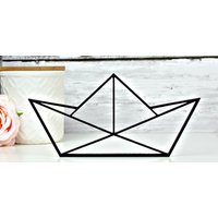 Holz 3D-Motiv "Papierboot Origami" in Farbe Holz 3D-Motiv "Papierboot Origami" in Farbe von NORDKindDekoStore
