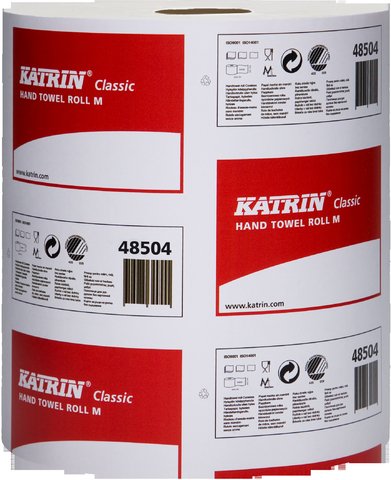 Katrin 485049 Handtuchrolle M KATRIN 1-lagig weiß 20,5x38cm 6x790 Bl von Katrin