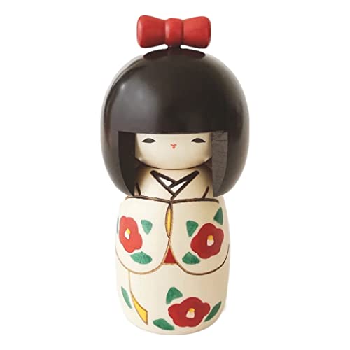 Usaburo Moderne japanische Kokeshi-Puppe (Band), hergestellt in Japan, Sammelfiguren, traditionelles Handwerk, Mädchen in Kimono von NOREN