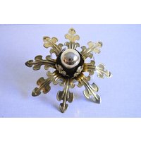 Beautiful Wall Lamp/J.s.b. Gold Midcentury Style Flower Lamp von NORESTDesign