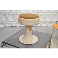 Isoklepa/Hocker Beistellhocker Tulip Style Sitzhocker Mid Century Orange Beige Und Braun von NORESTDesign
