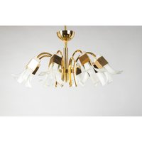 Sciolari /Gold Plated/Breathtaking Ceiling Lamp 8 Flame Murano Glas Midcentruy Design Hollywood Regency von NORESTDesign