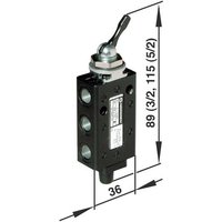 Norgren Mechanischbetätigtes Pneumatik-Ventil X3044302 Gehäusematerial Aluminium 1St. von NORGREN