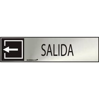 Hinweisschild 'Ausgang' (Edelstahlkleber 0,8mm) 5x20cm von NORMALUZ