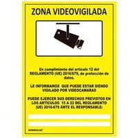 Videoüberwachungszonenschild 625esp 210x297 pvc rd30042 von NORMALUZ