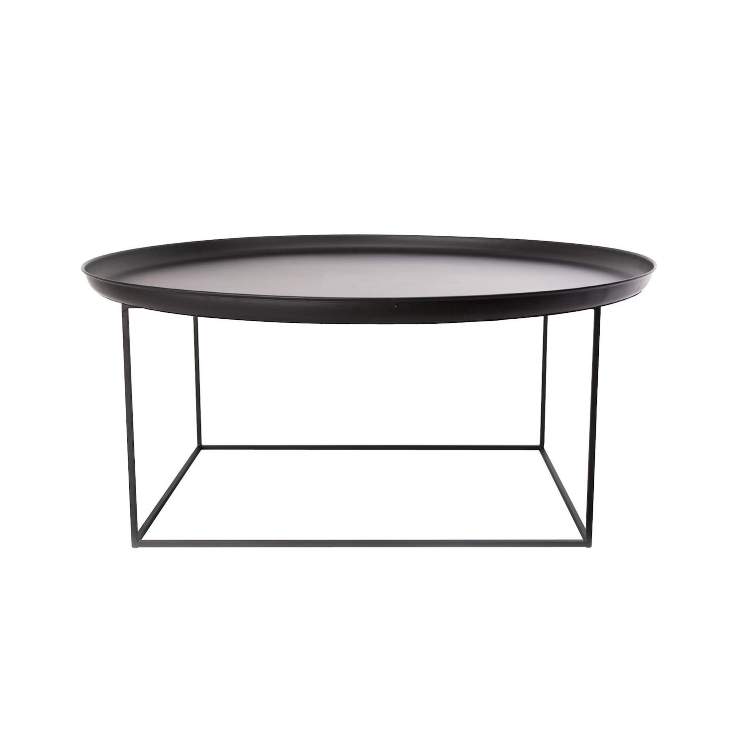 NORR 11 - Duke Large Beistelltisch/Couchtisch Ø 90cm - schwarz/Tischplatte abnehmbar/H: 43cm von NORR 11