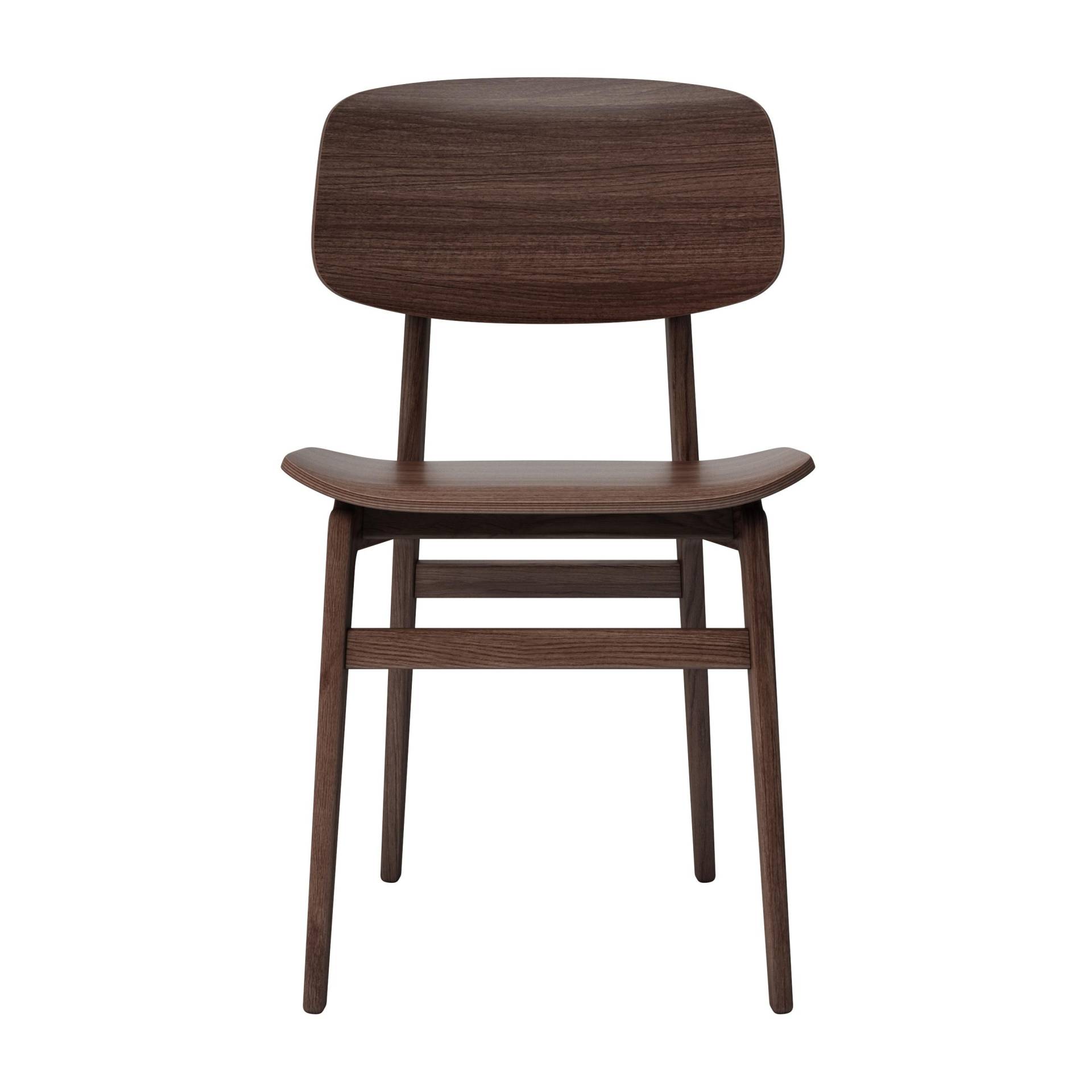 NORR 11 - NY11 Dining Chair - dunkelbraun/Eiche dunkel geräuchert/BxHxT 45,5x78x52cm/Gestell Eiche dunkel geräuchert von NORR 11
