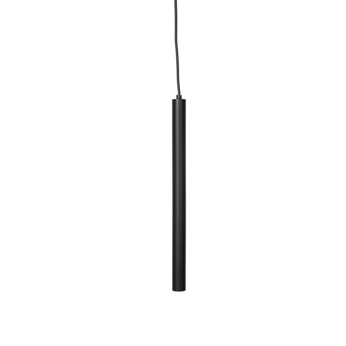NORR 11 - Pipe Two LED Pendelleuchte - schwarz/Kabel schwarz/Ø 3,5cm/ H: 48cm/80-90lm von NORR 11