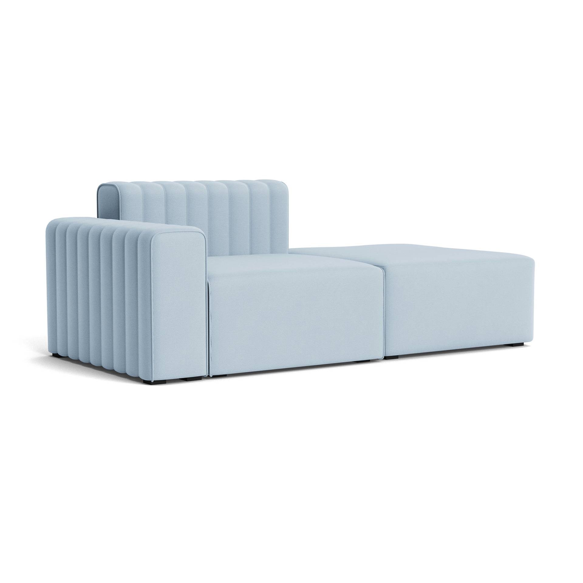 NORR 11 - Riff Modular 2-Sitzer Sofa Armlehne rechts - hellblau/Fame 66130/BxHxT 197x70x92cm von NORR 11