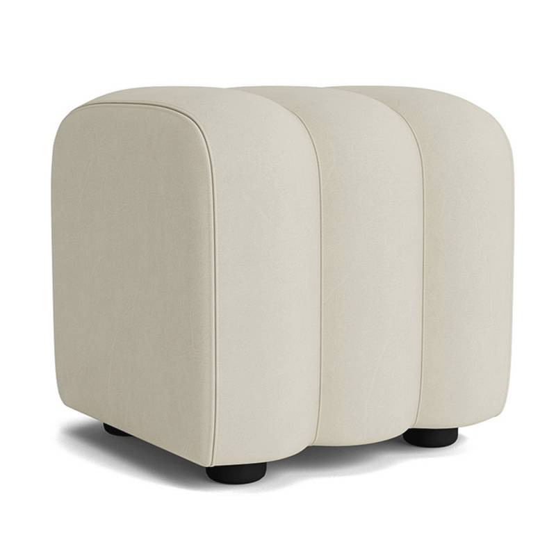 NORR 11 - Studio Pouf - beige/Leder Spectrum Mineral 30160/BxHxT 48x47x47cm von NORR 11