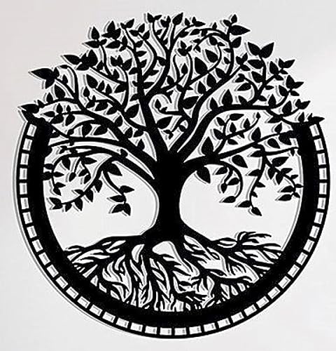 NORTH KAISER Metall-Wandkunst | Schwarze Wanddekoration | Baum des Lebens Wandbehang für Wohnzimmer, Schlafzimmer, Küche, Einzugsgeschenk (96 cm) von NORTH KAISER