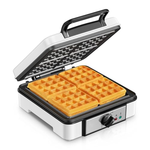 1200W Electric Belgian Waffle Maker - 4-Square Non-Stick Plates, Adjustable Temperature & Easy Cleaning 1200W Electric Belgian Waffle Maker - 4-Square Non-Stick Plates, Adjustable Temperature & Easy Cleaning von NORTHCLAN