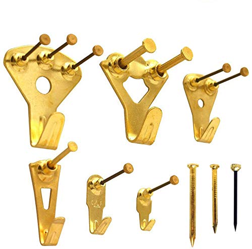 Bildaufhänger - 55 Sets Bügel Haken Bilderrahmen Fotorahmen Mount Halter Haken Hängen kit mit Pin Nägel, Hält 10-100 lbs von NORTHERN BROTHERS