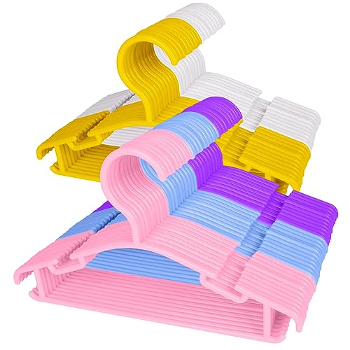 NORTHERN BROTHERS Baby-Kleiderbügel – 60 Stück bunte röhrenförmige Kleiderbügel für Kleinkind- und Kleinkindkleidung von NORTHERN BROTHERS