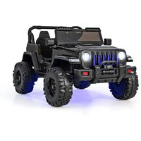 12v kinder 2 sitzer elektroauto mit fernbedienung hupe scheinwerfer schwarz 88305354 88305354 von NORTHIX