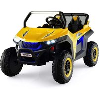 2 Sitzer 12V Kinderauto mit Musik und Scheinwerfer 118 x 74 x 71 cm-Gelb von NORTHIX