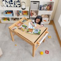 2 in 1 kindertisch aus kiefernholz mit wendbarer tischplatte und stauraum 2 in 1 kindertisch aus kiefernholz mit wendbarer tischplatte und stauraum von NORTHIX