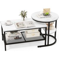 2 teiliges couchtisch set mit kunstmarmorplatten 2 teiliges couchtisch set mit kunstmarmorplatten von NORTHIX