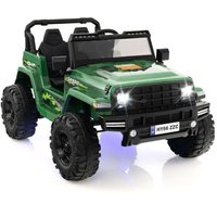 24V 2 Sitzer Kinder Elektroauto mit Fernbedienung & Musik & Hupe & LED-Leuchten Kinderauto Grün von NORTHIX