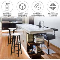 2er set barhocker mit marmor optik fustutze 71 cm sitzhohe barstuhle tresenhocker wei von NORTHIX