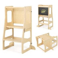 3 in 1 kinder lernturm klappbarer tritthocker tafel kindertisch set ab 1 jahr stehturm natur 88304569 88304569 von NORTHIX