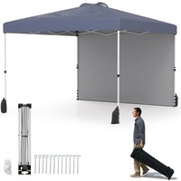 3 x 3 m pop up pavillon mit seitenwand tragbar grau von NORTHIX